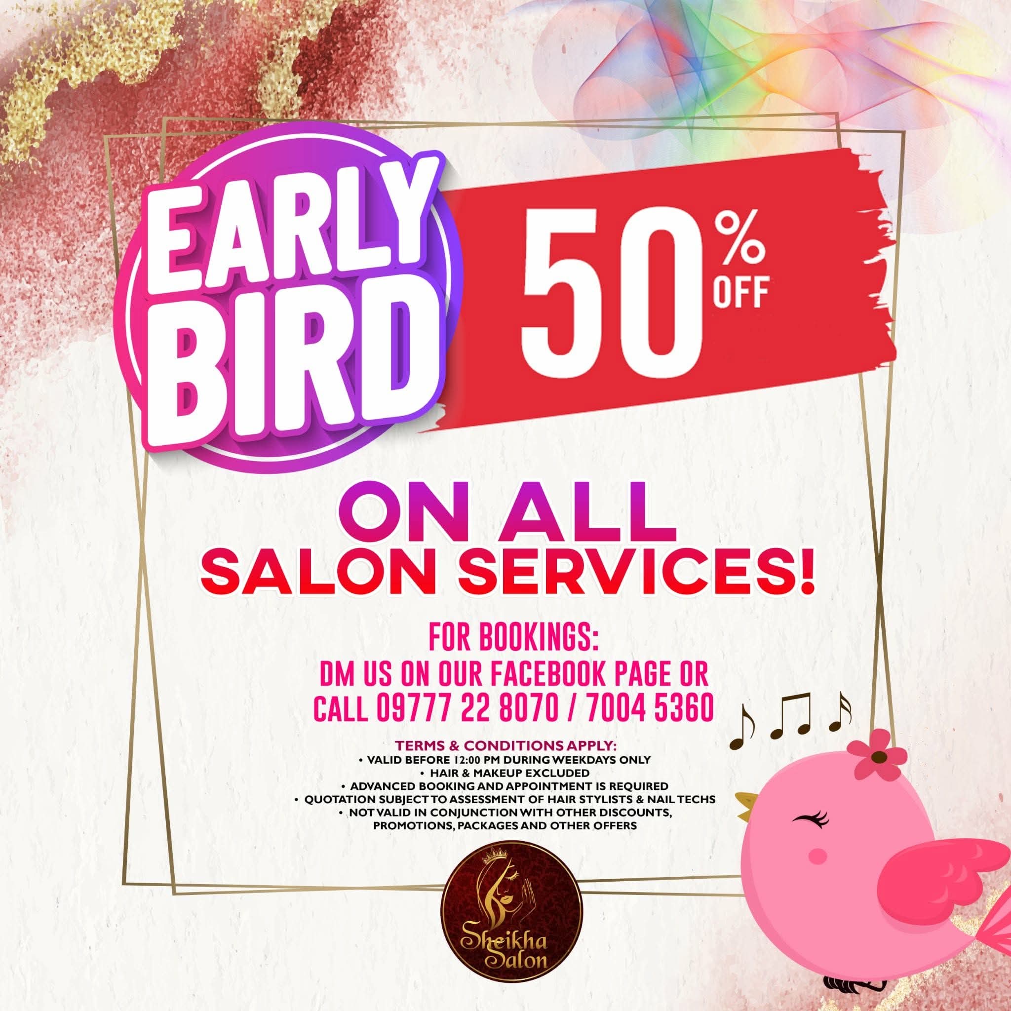 Early Bird 50% Off